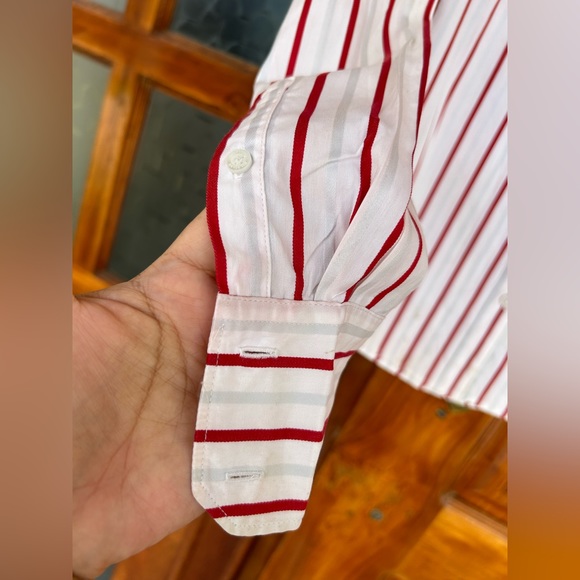 Tommy Hilfiger stripe button shirt. Size 4. Used - Picture 5 of 8